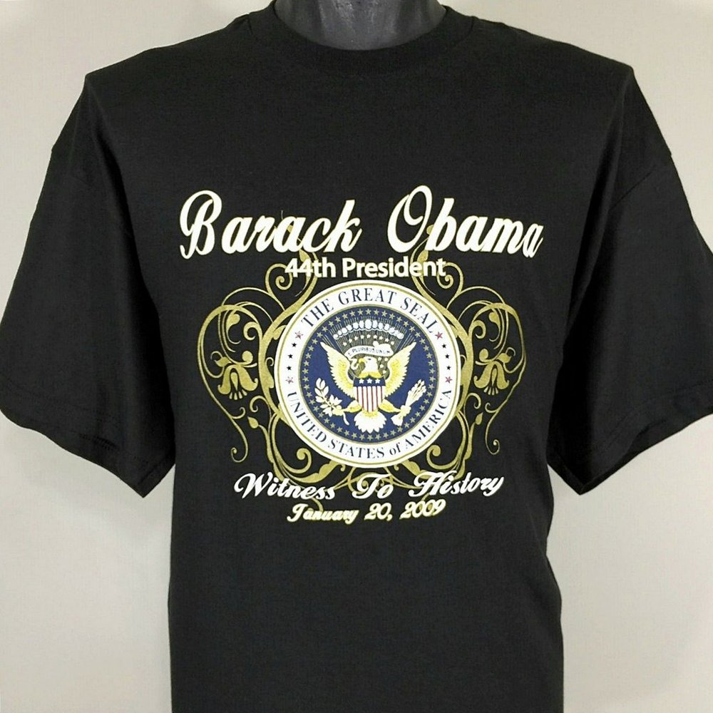 NEW Barack Obama 2009 Inauguration Shirt XL - 44th Presidential Seal Black